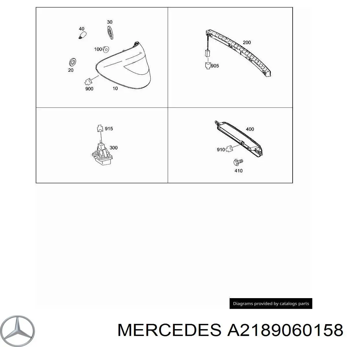 A2189060158 Mercedes Задний левый стоп