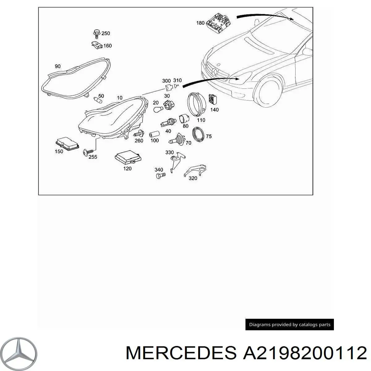  Mercedes A2198200112 цена, от 12.67 USD