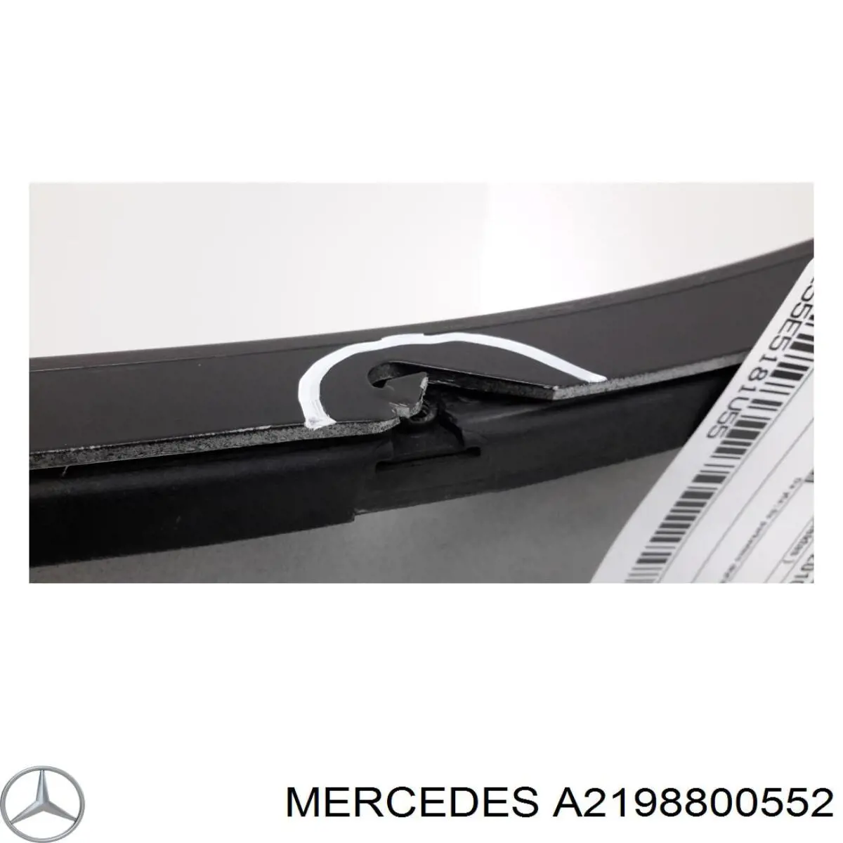 Купить A2198800552 Mercedes Кронштейн бампера заднего центральный