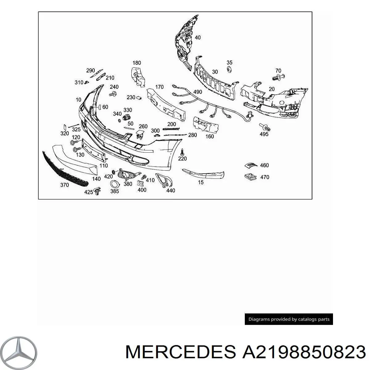  Mercedes A2198850823 цена, от 16.93 USD