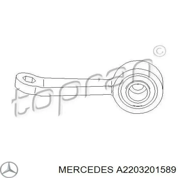 A2203201589 Mercedes montante direito de estabilizador dianteiro