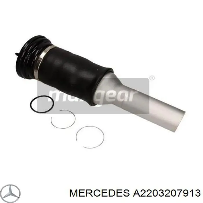 Coxim pneumático (suspensão de lâminas pneumática) do eixo traseiro para Mercedes S (W220)