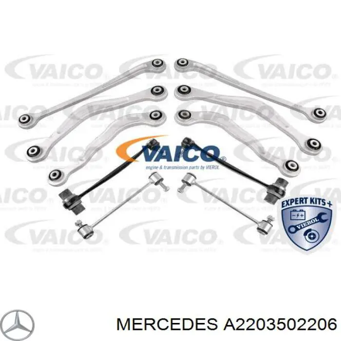 A2203502206 Mercedes braço oscilante superior esquerdo/direito de suspensão traseira