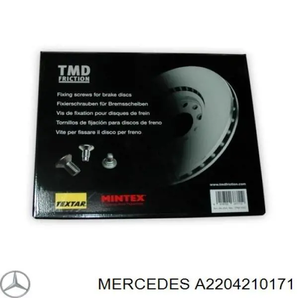 Болт тормозного диска A2204210171 Mercedes