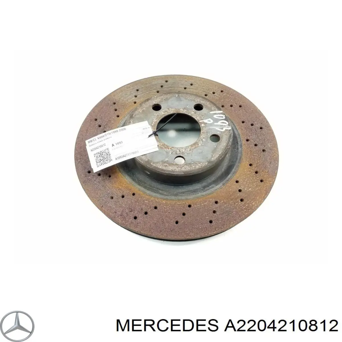 Передние тормозные диски A2204210812 Mercedes