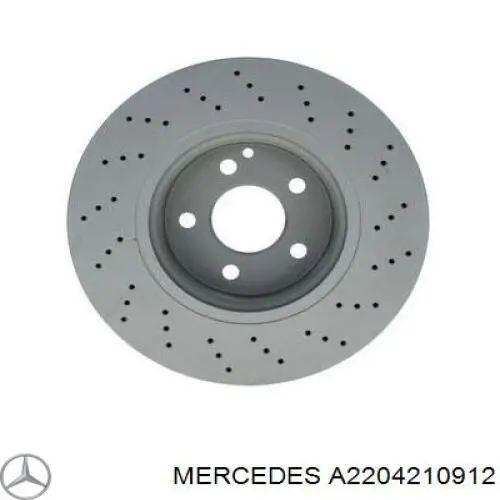 Передние тормозные диски A2204210912 Mercedes