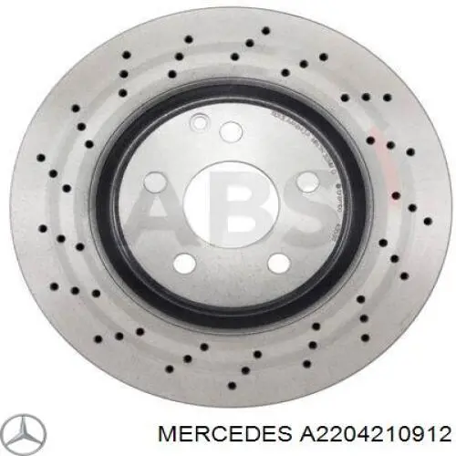 Disco de freno delantero A2204210912 Mercedes