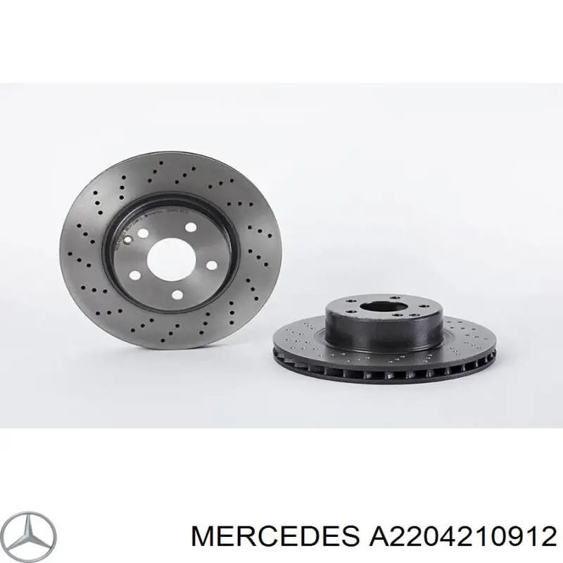 Передние тормозные диски A2204210912 Mercedes