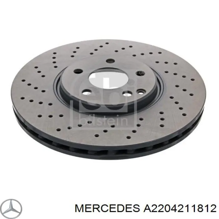 A2204211812 Mercedes диск тормозной передний