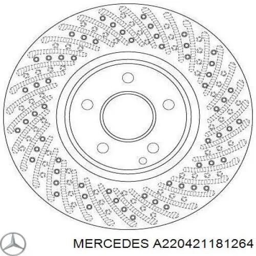 Тормоз дисковый передний Mercedes A220421181264 цена, от 106.94 USD