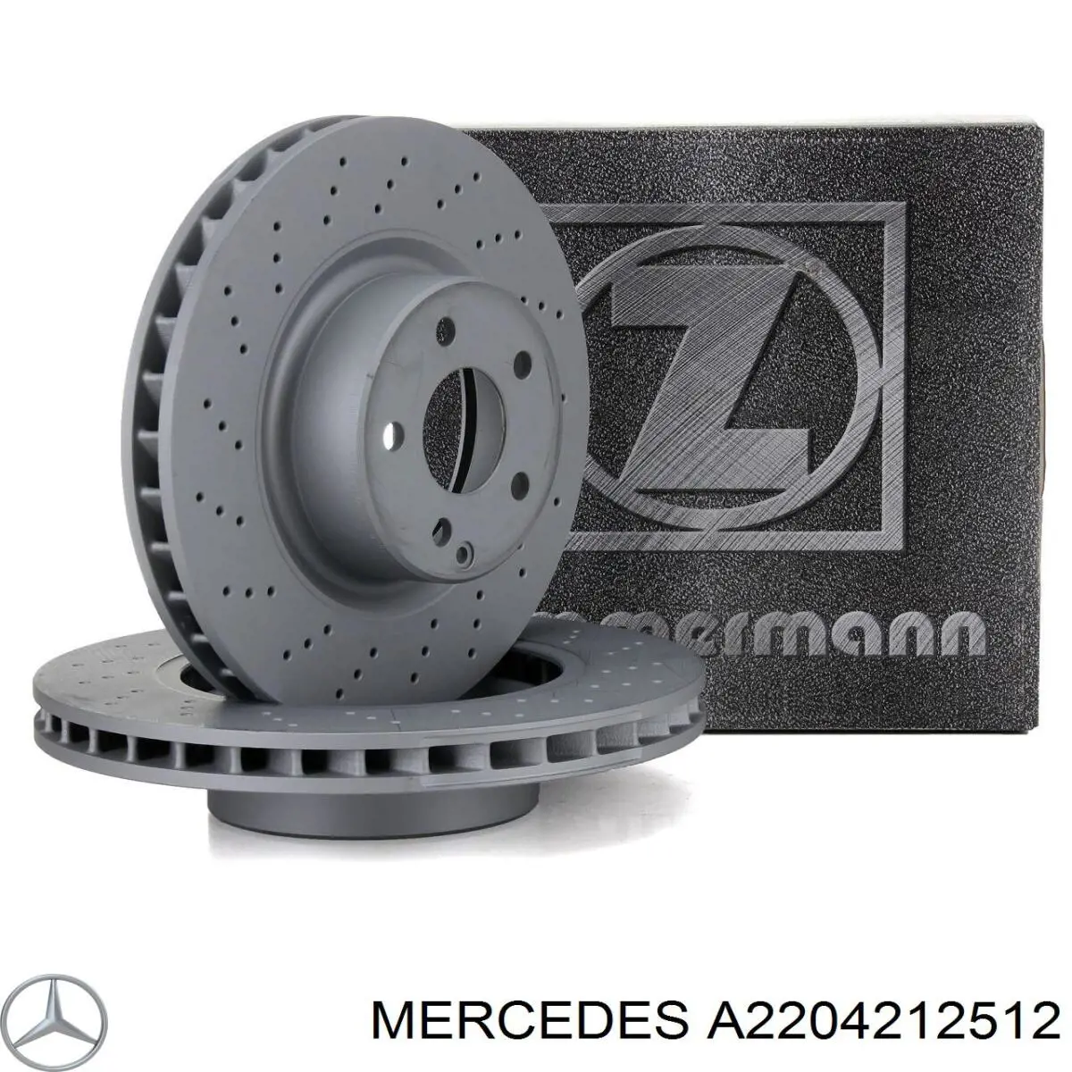 Передние тормозные диски A2204212512 Mercedes