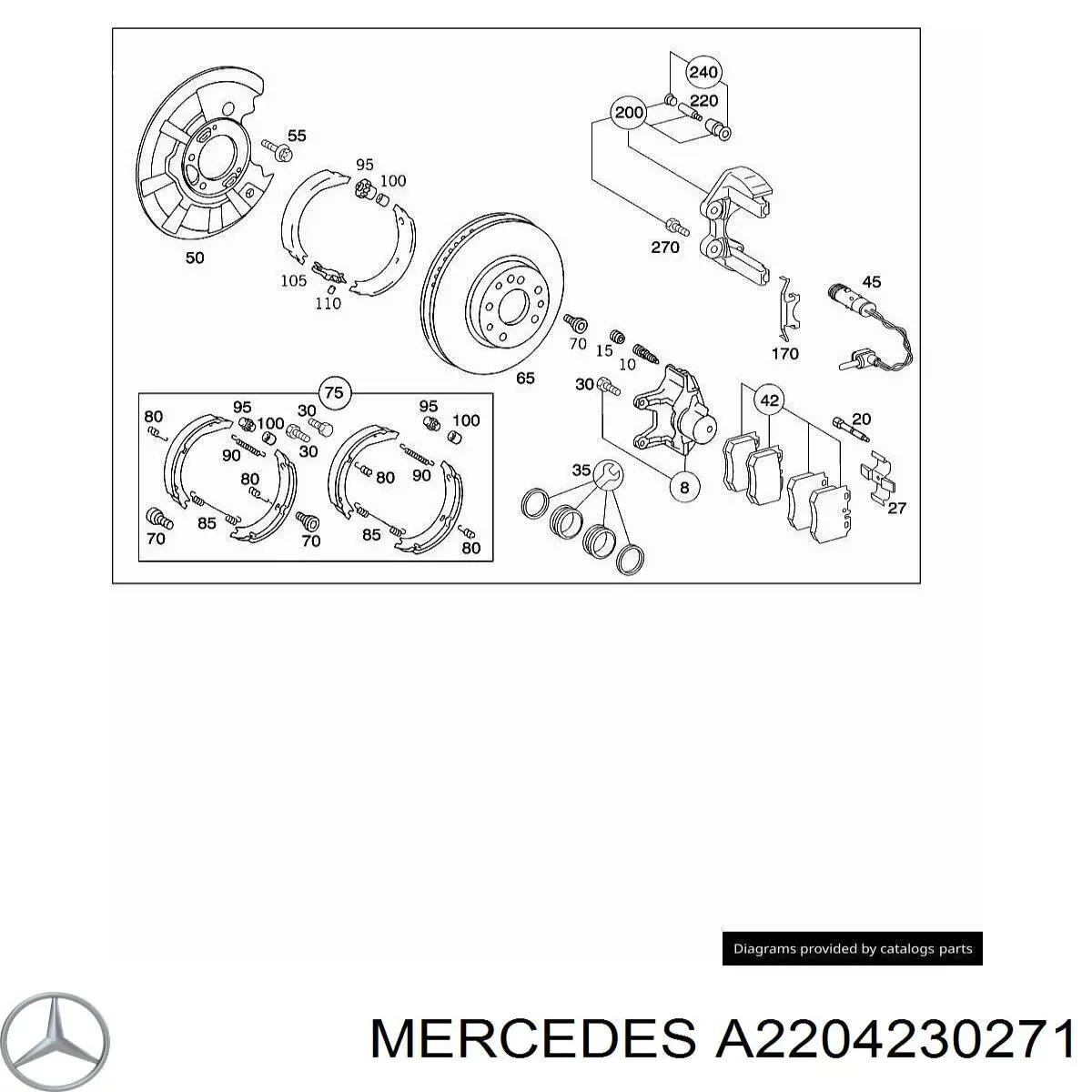 Mercedes A2204230271 цена, от 1.27 USD