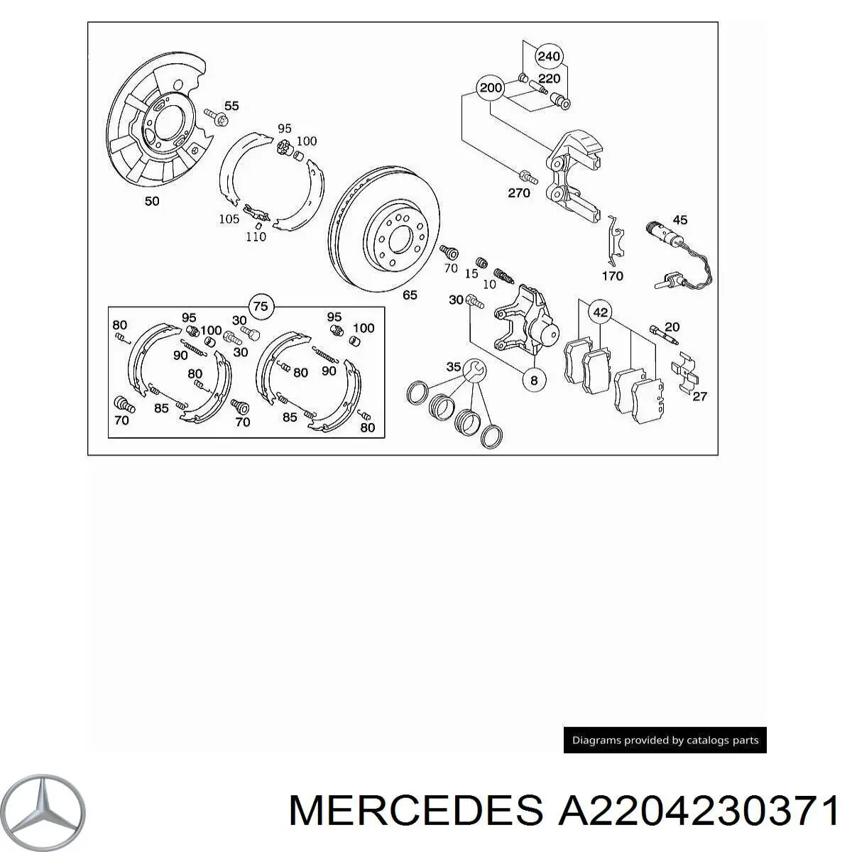  Mercedes A2204230371 цена, от 4.61 USD