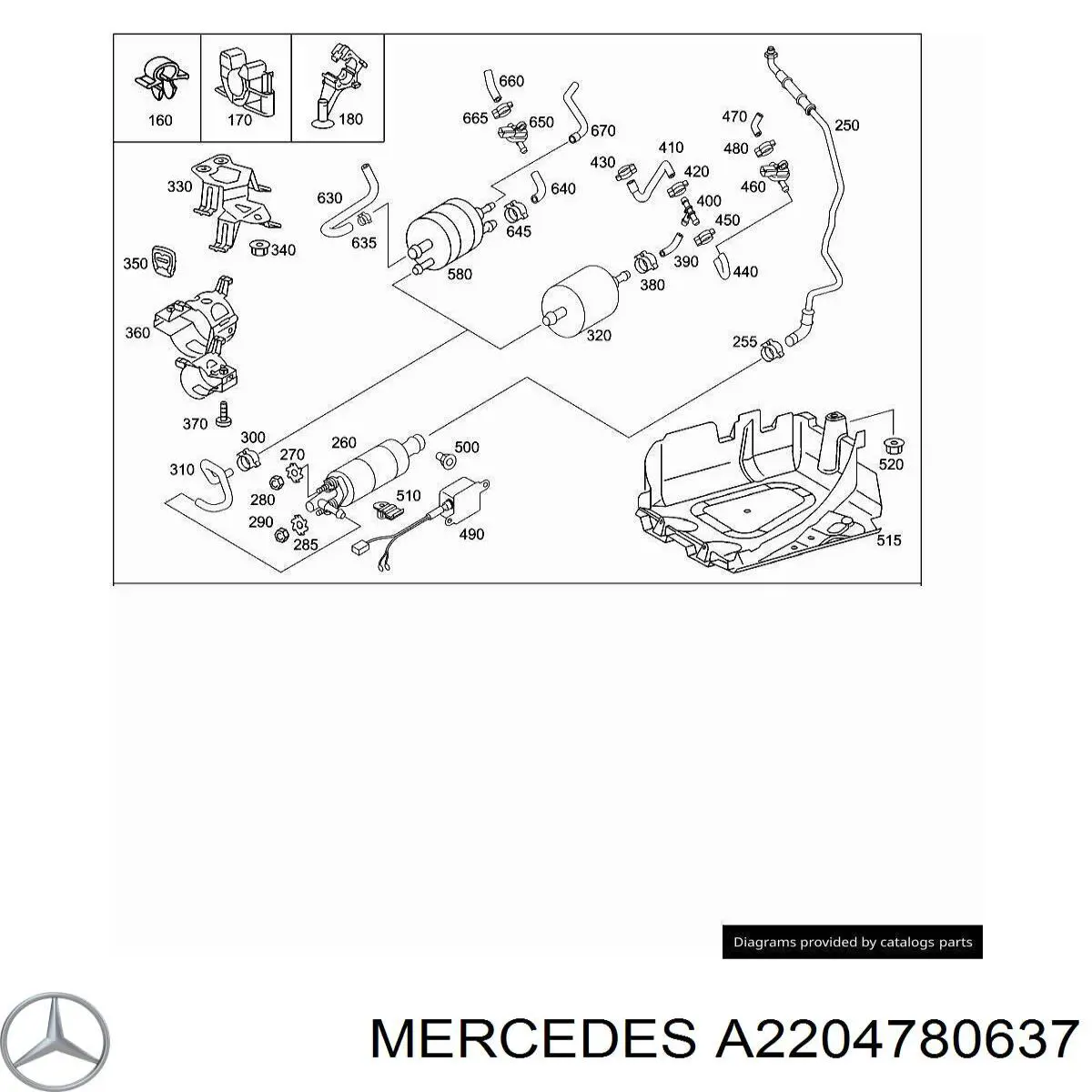  Mercedes A2204780637 цена, от 19.00 USD