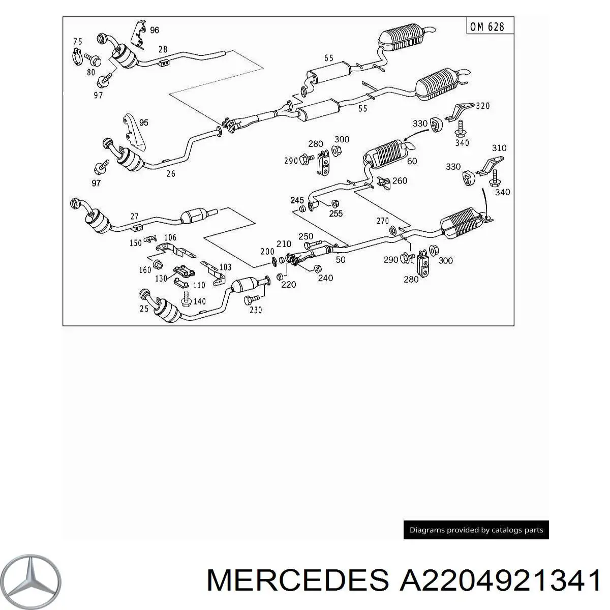  Mercedes A2204921341 цена, от 44.52 USD