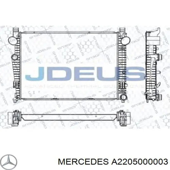 Радиатор охлаждения двигателя Mercedes A2205000003 цена, от 176.64 USD