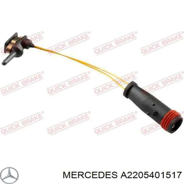 Contacto de aviso, desgaste de los frenos, delantero derecho A2205401517 Mercedes