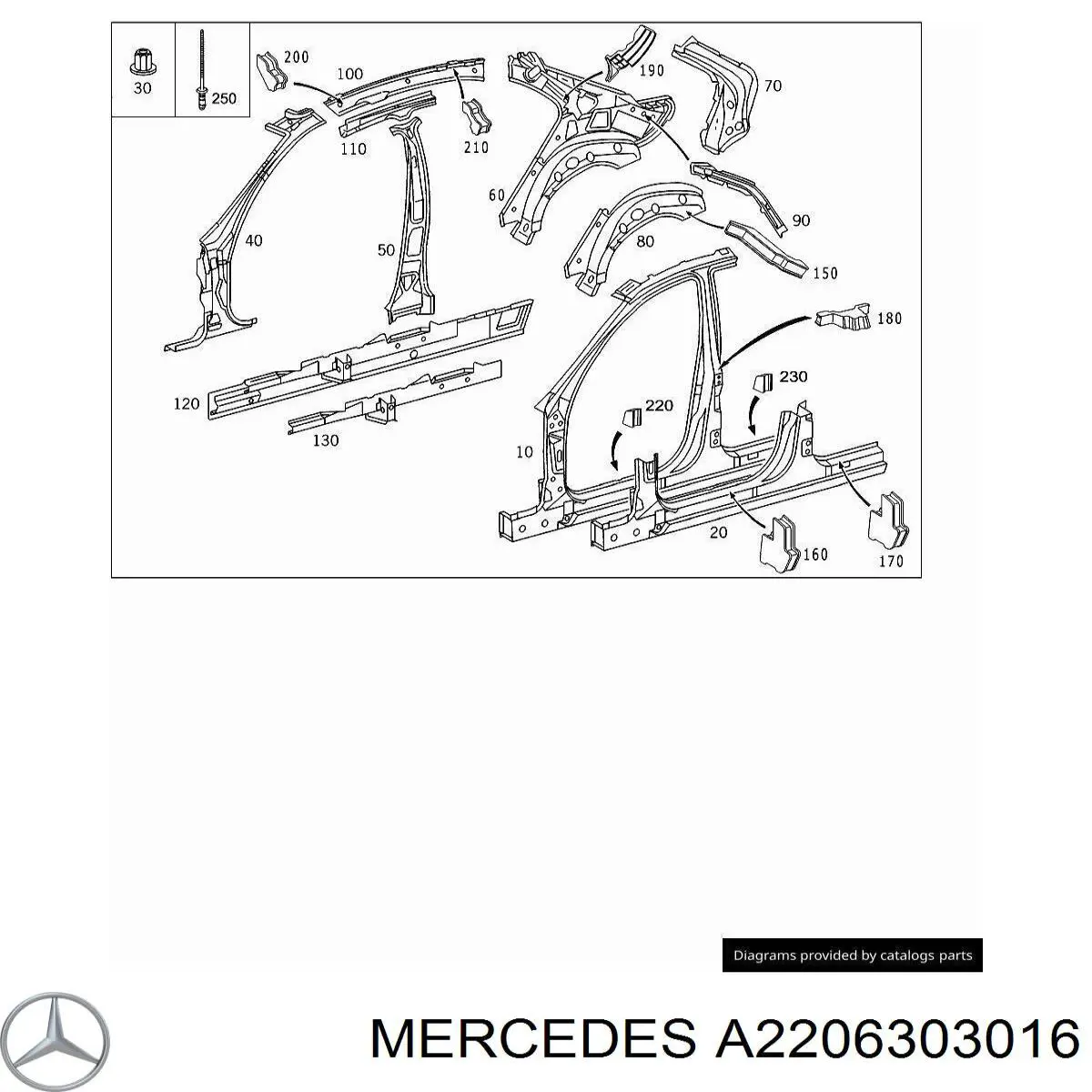 A2206303016 Mercedes 