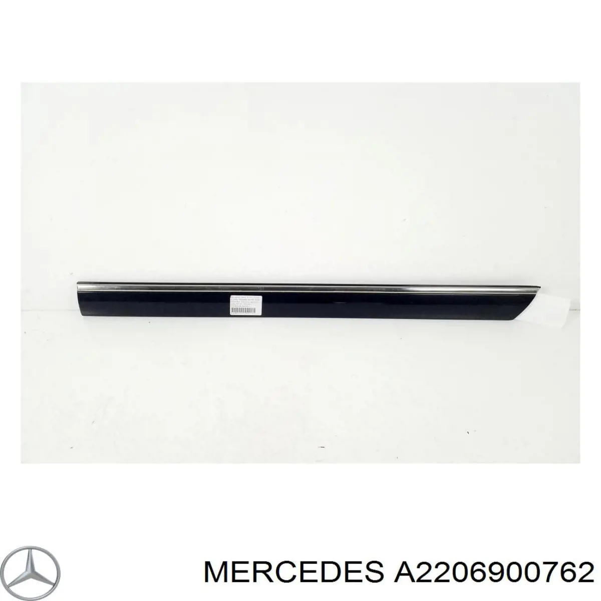 22069007629999 Mercedes moldura da porta traseira esquerda superior