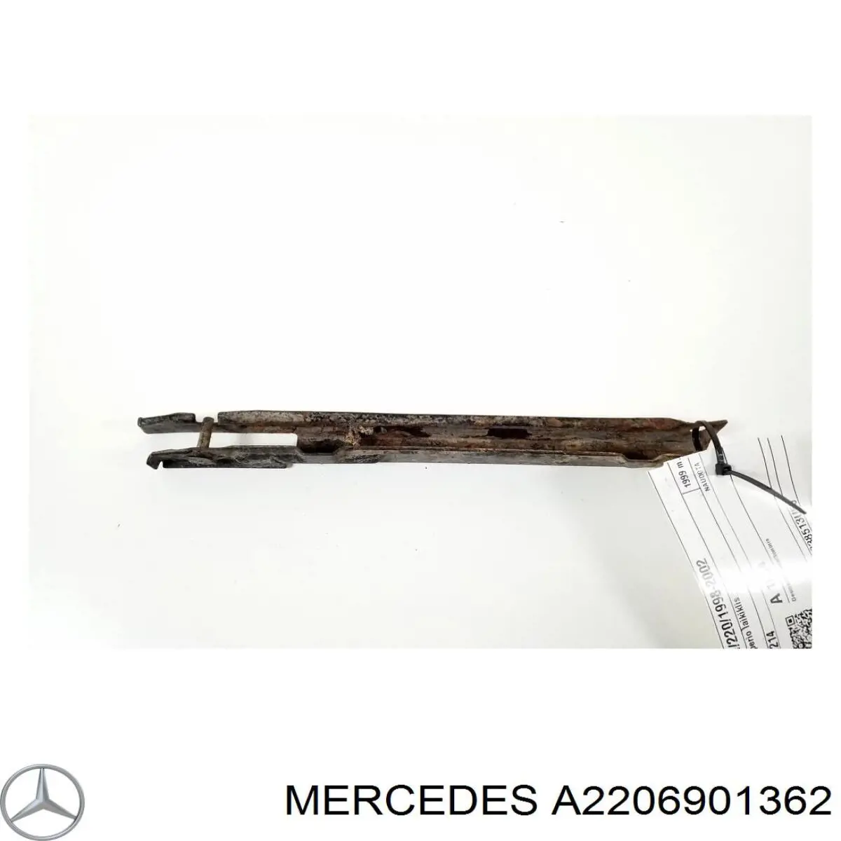 A2206901362 Mercedes moldura da porta traseira esquerda superior
