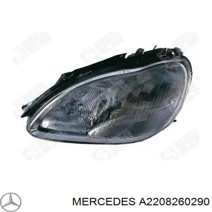 Стекло правой фары на Мерседес-бенц С W220 (Mercedes S)