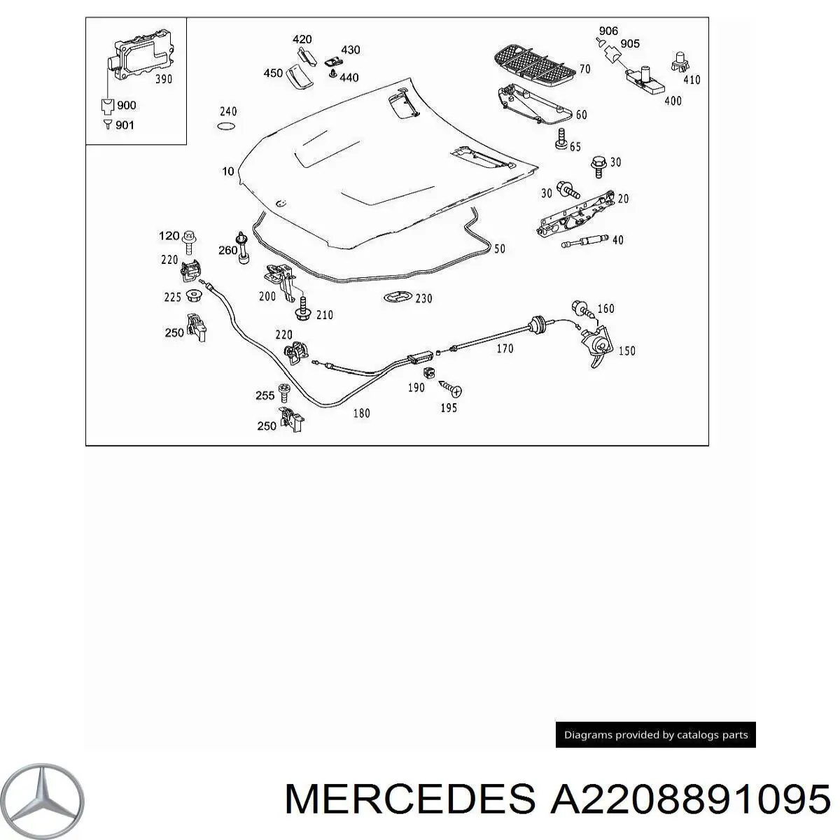  Mercedes A2208891095 цена, от 3.14 USD