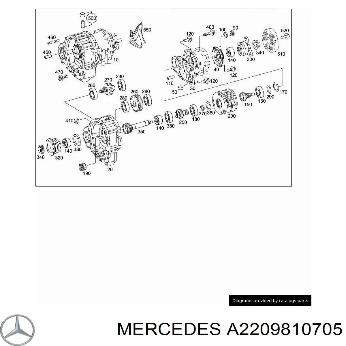 Подшипник ступицы передней внутренний Mercedes A2209810705
