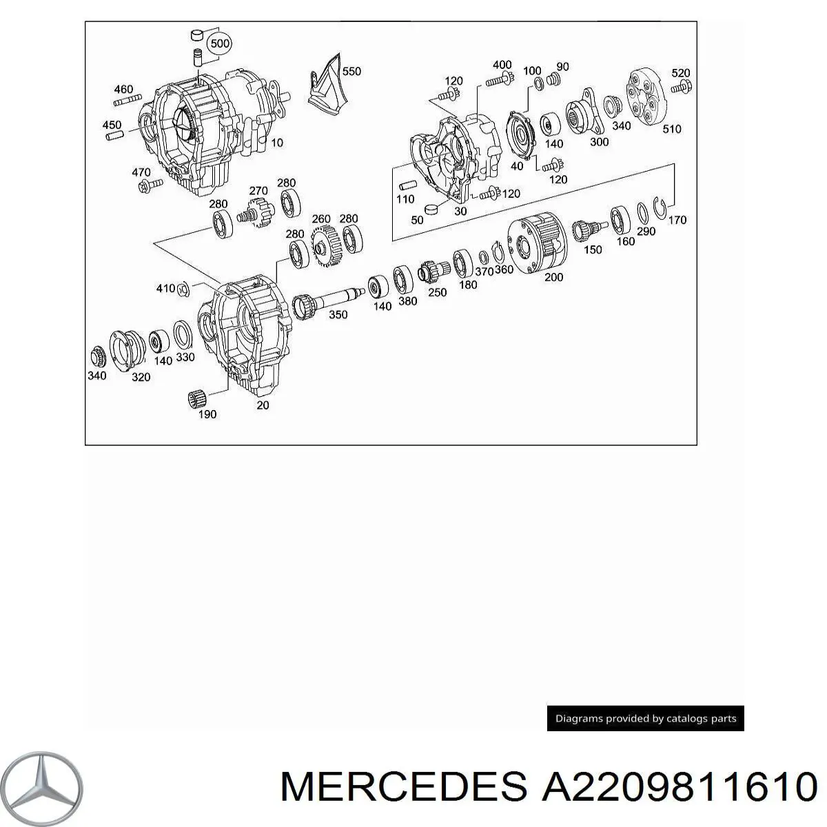 Подшипник раздаточной коробки, входной шестерни Mercedes A2209811610