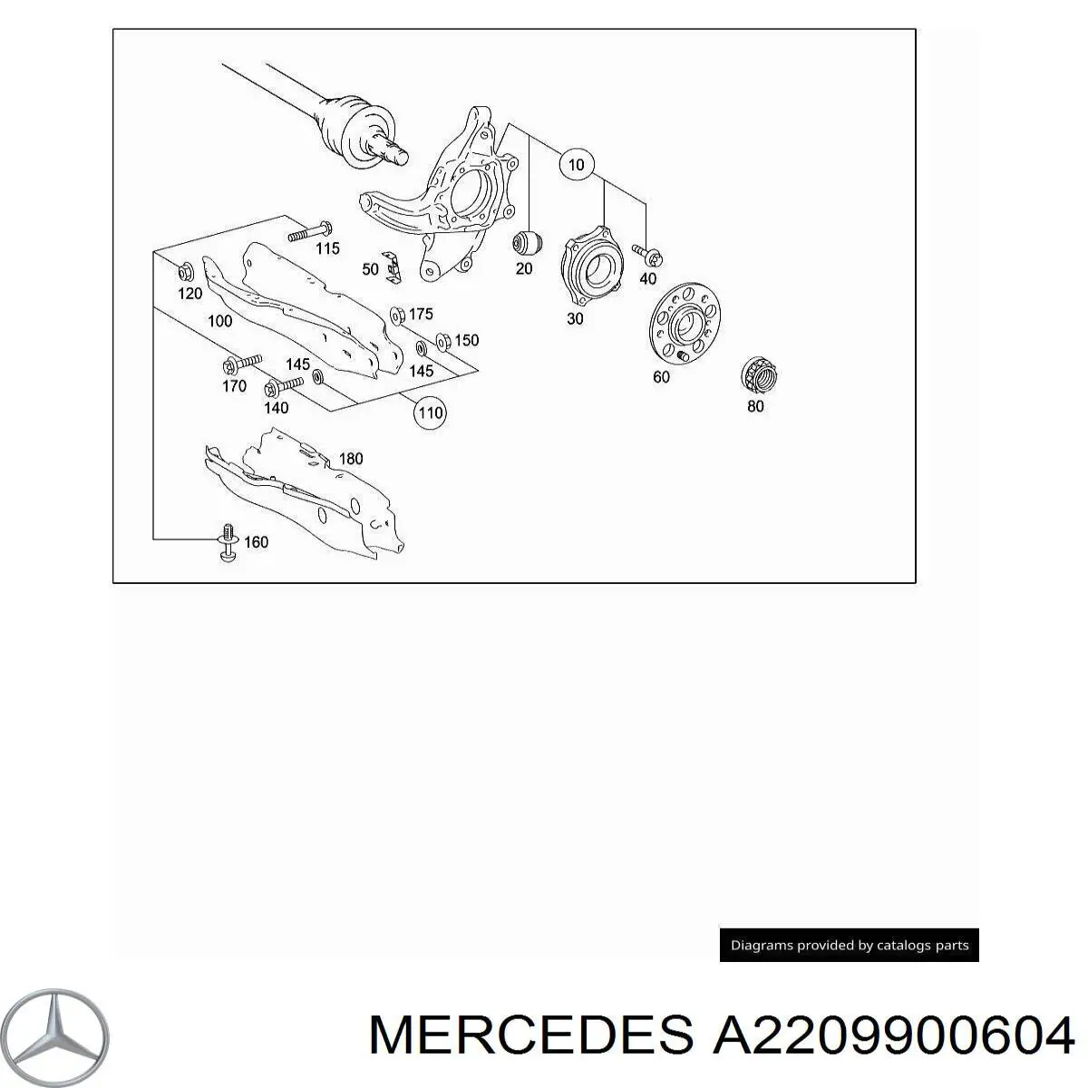  Mercedes A2209900604 цена, от 4.37 USD
