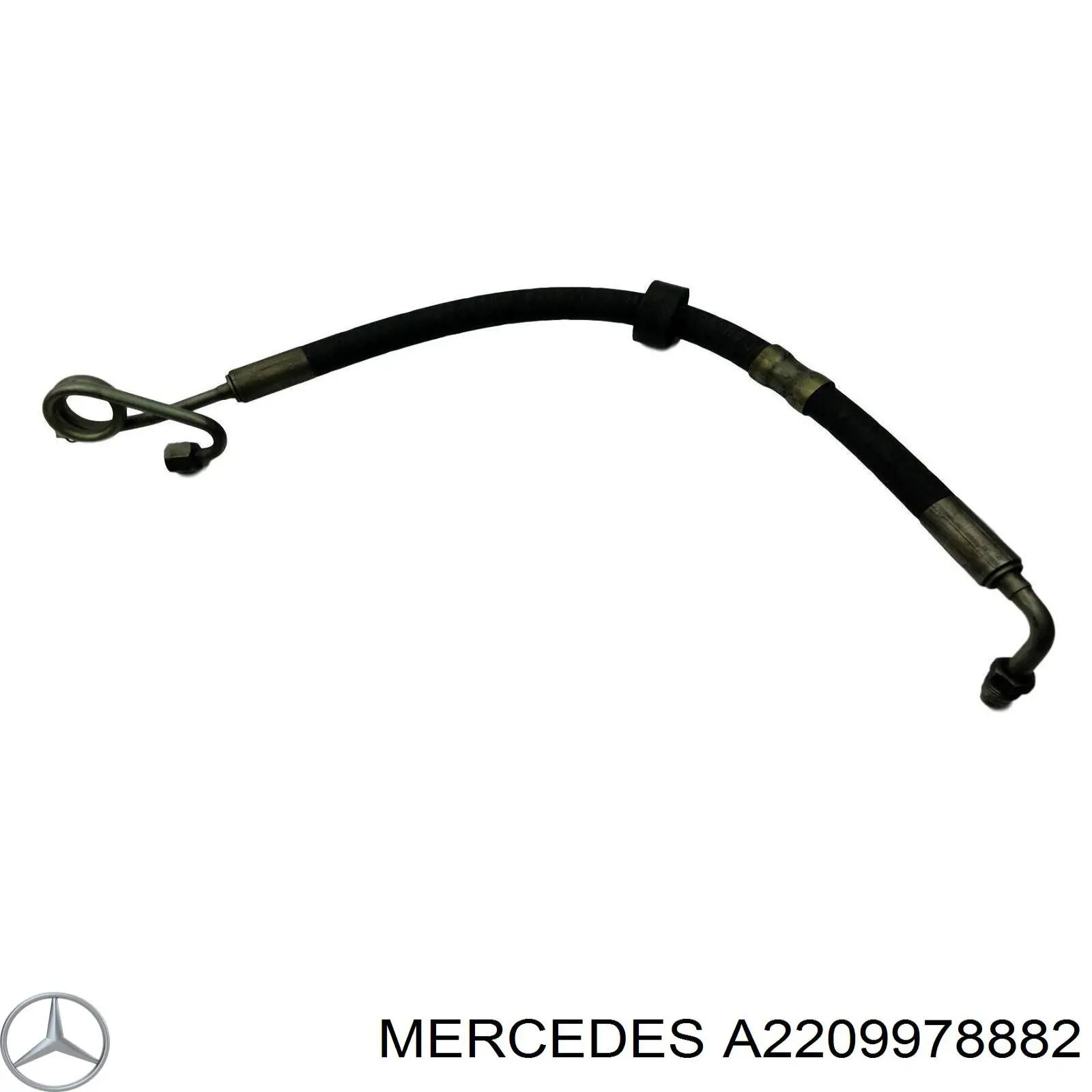 Шланг ГУР, низкого давления, от рейки/механизма к радиатору Mercedes A2209978882