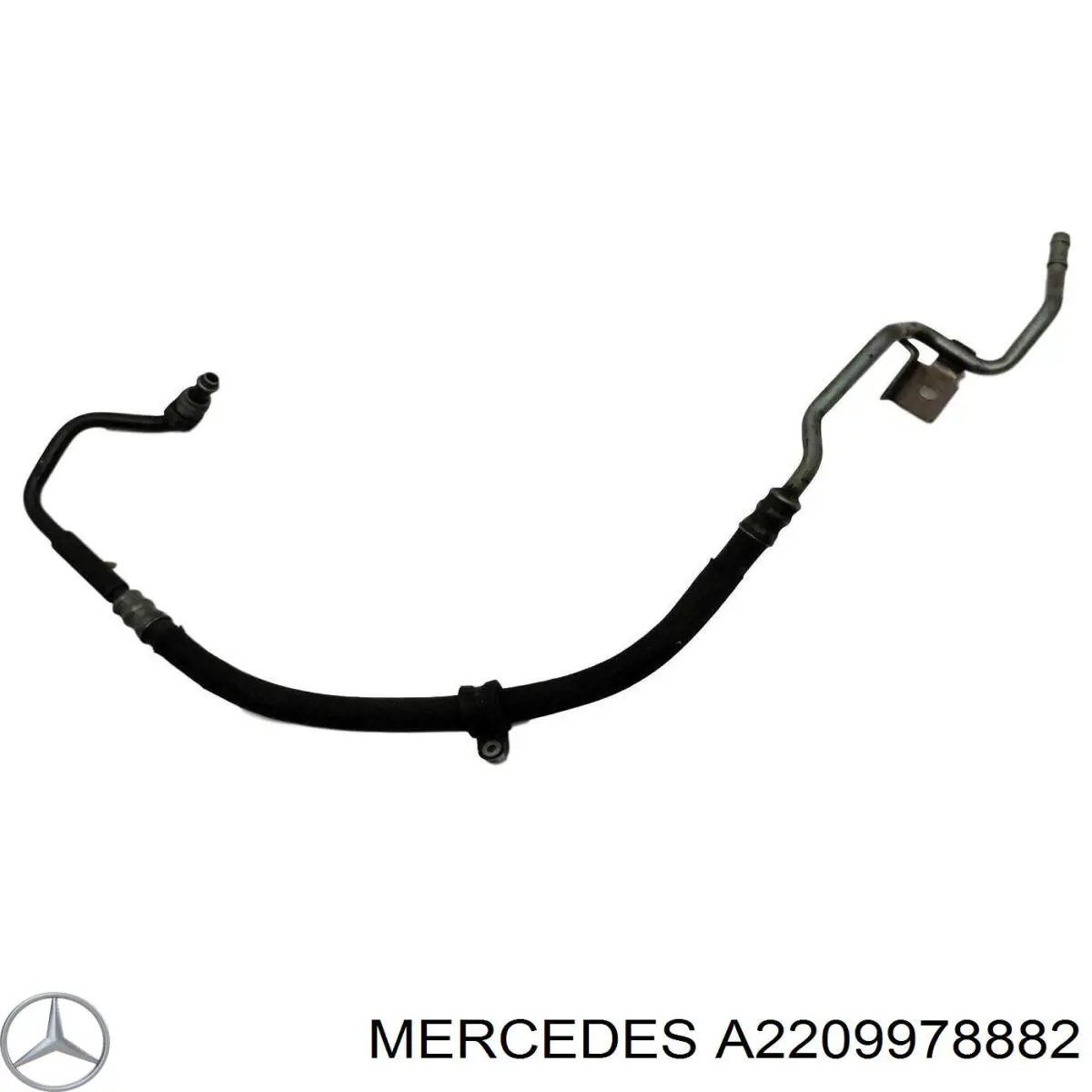 A2209972652 Mercedes шланг гур низкого давления, от рейки (механизма к радиатору)