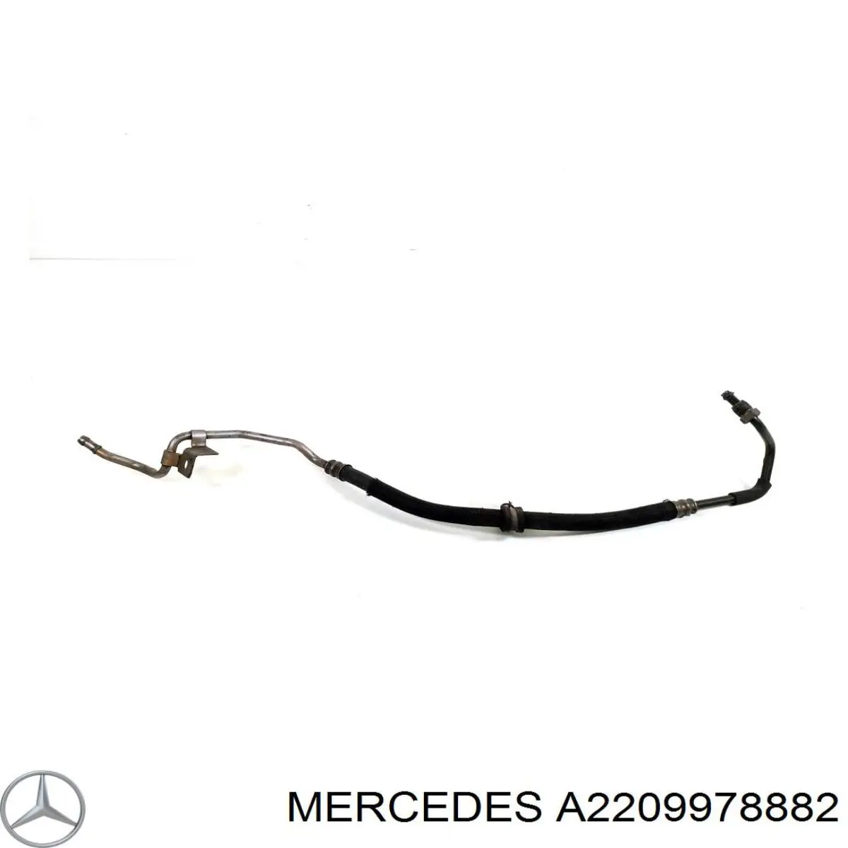 Купить A2209978882 Mercedes Шланг ГУР от рейки к радиатору