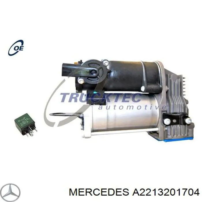 A2213201704 Mercedes compressor de bombeio pneumático (de amortecedores)