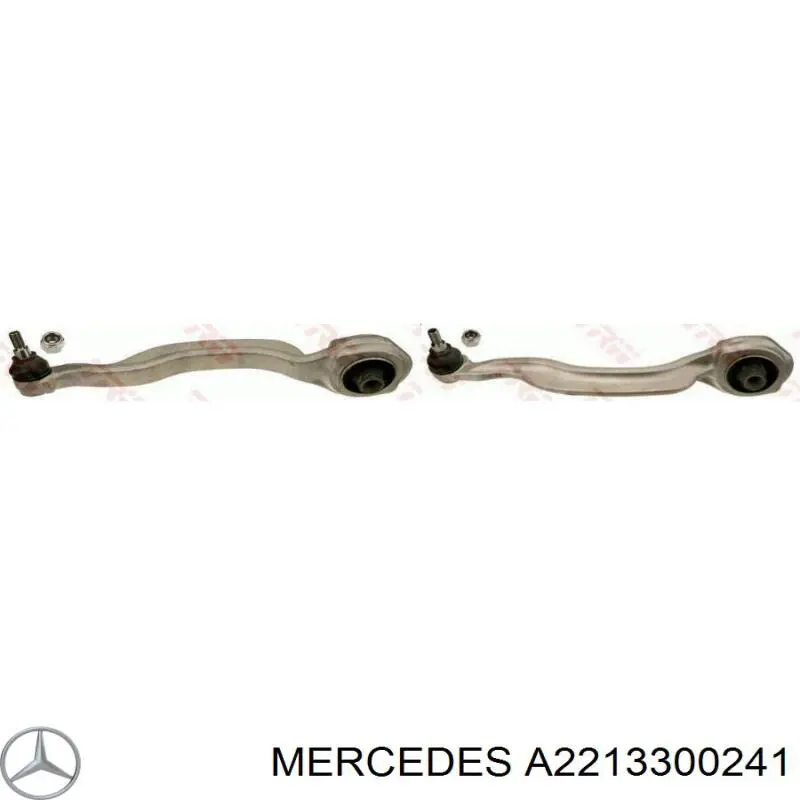 A2213300241 Mercedes braço oscilante inferior direito de suspensão dianteira