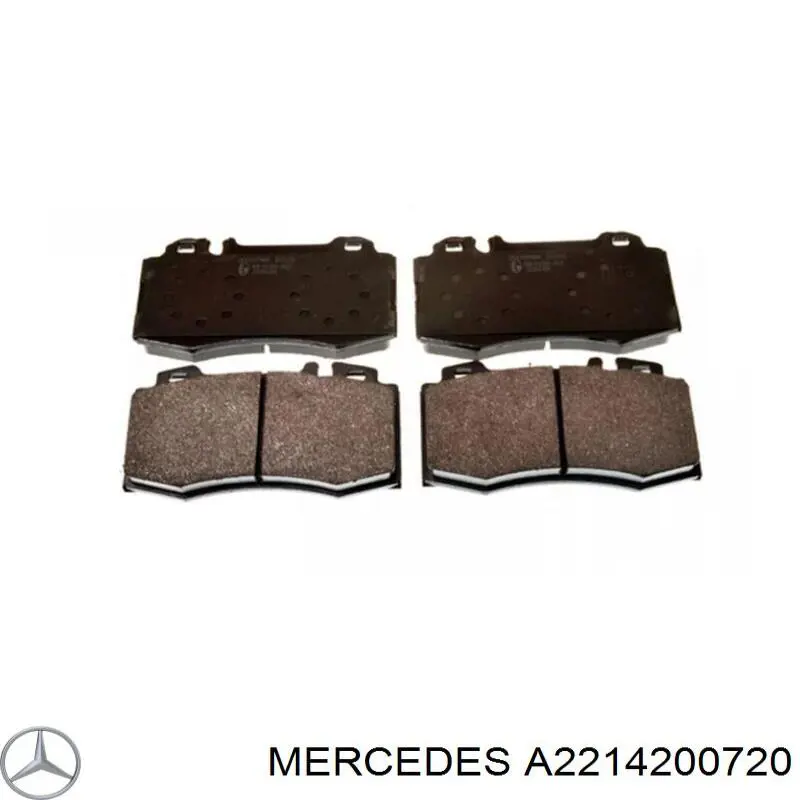 A2214200720 Mercedes колодки тормозные передние дисковые