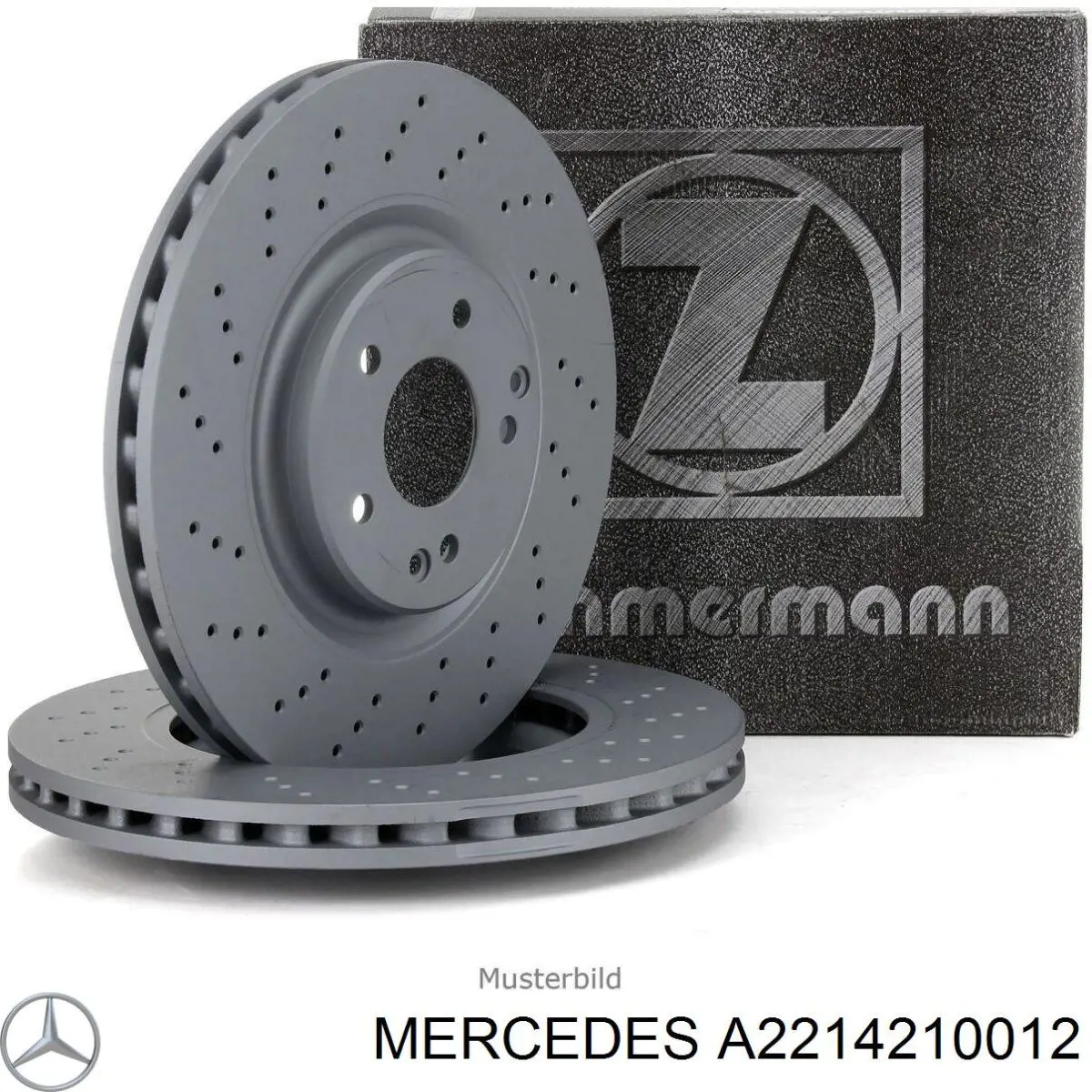 Передний тормозной диск Mercedes A2214210012