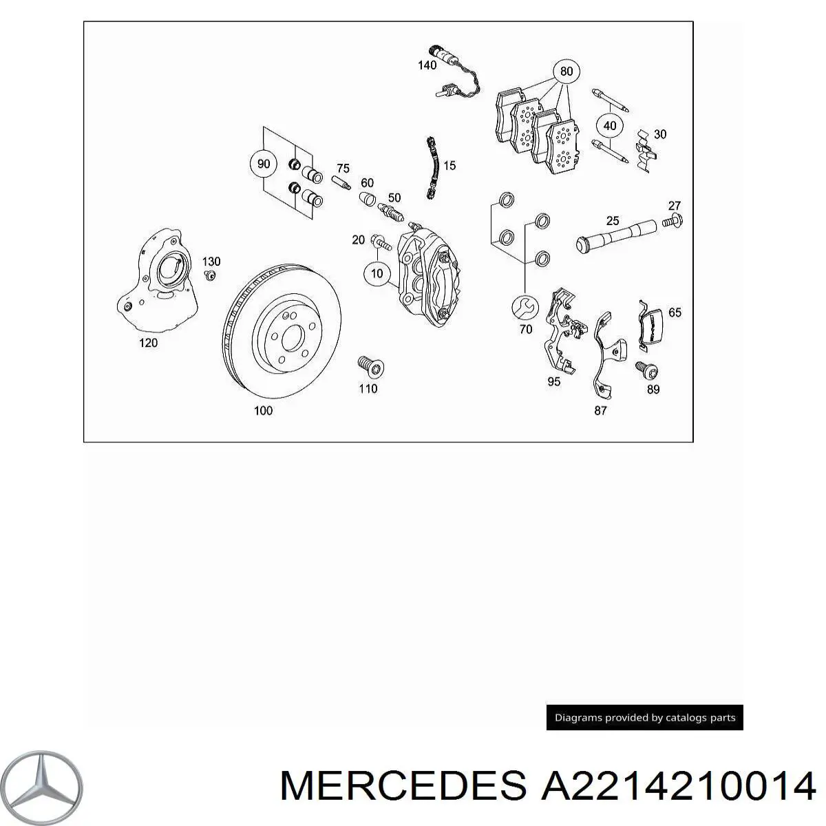  Mercedes A2214210014 цена, от 62.85 USD