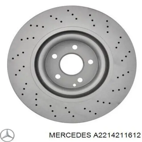 A2214211612 Mercedes disco do freio dianteiro