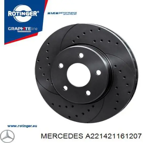 Купить A221421161207 Mercedes Ротор тормозной
