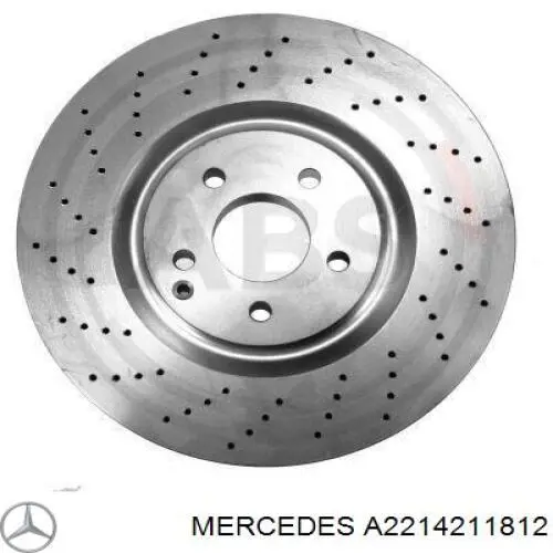 A2214211812 Mercedes disco do freio dianteiro