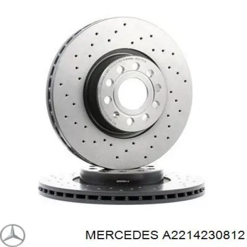 A2214230812 Mercedes диск тормозной задний