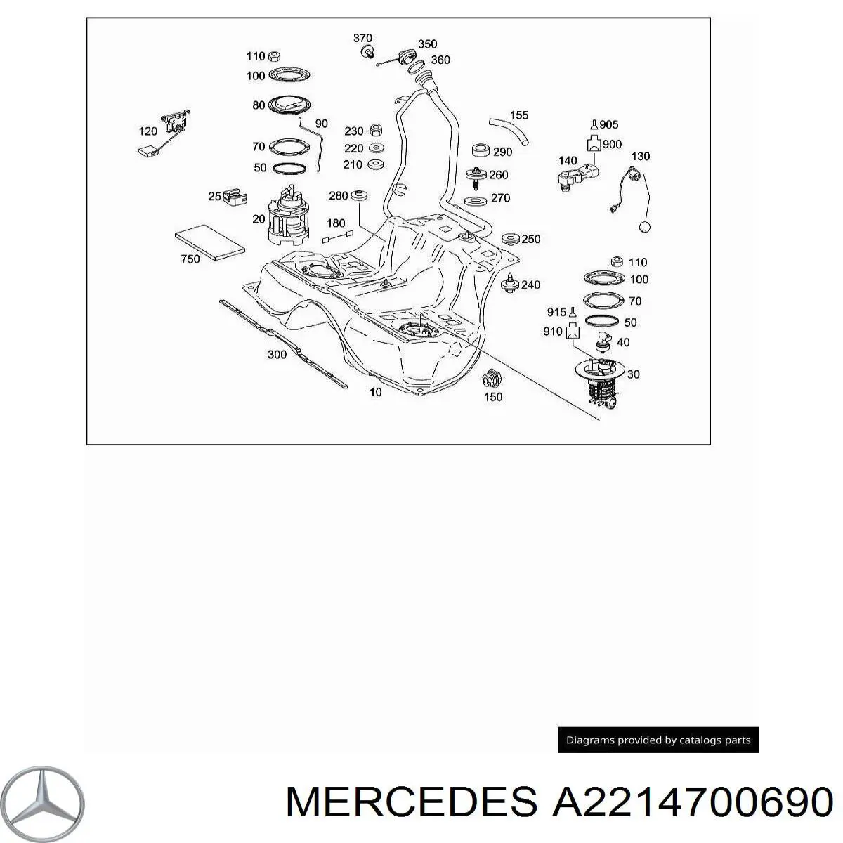 A2214700690 Mercedes filtro de combustível