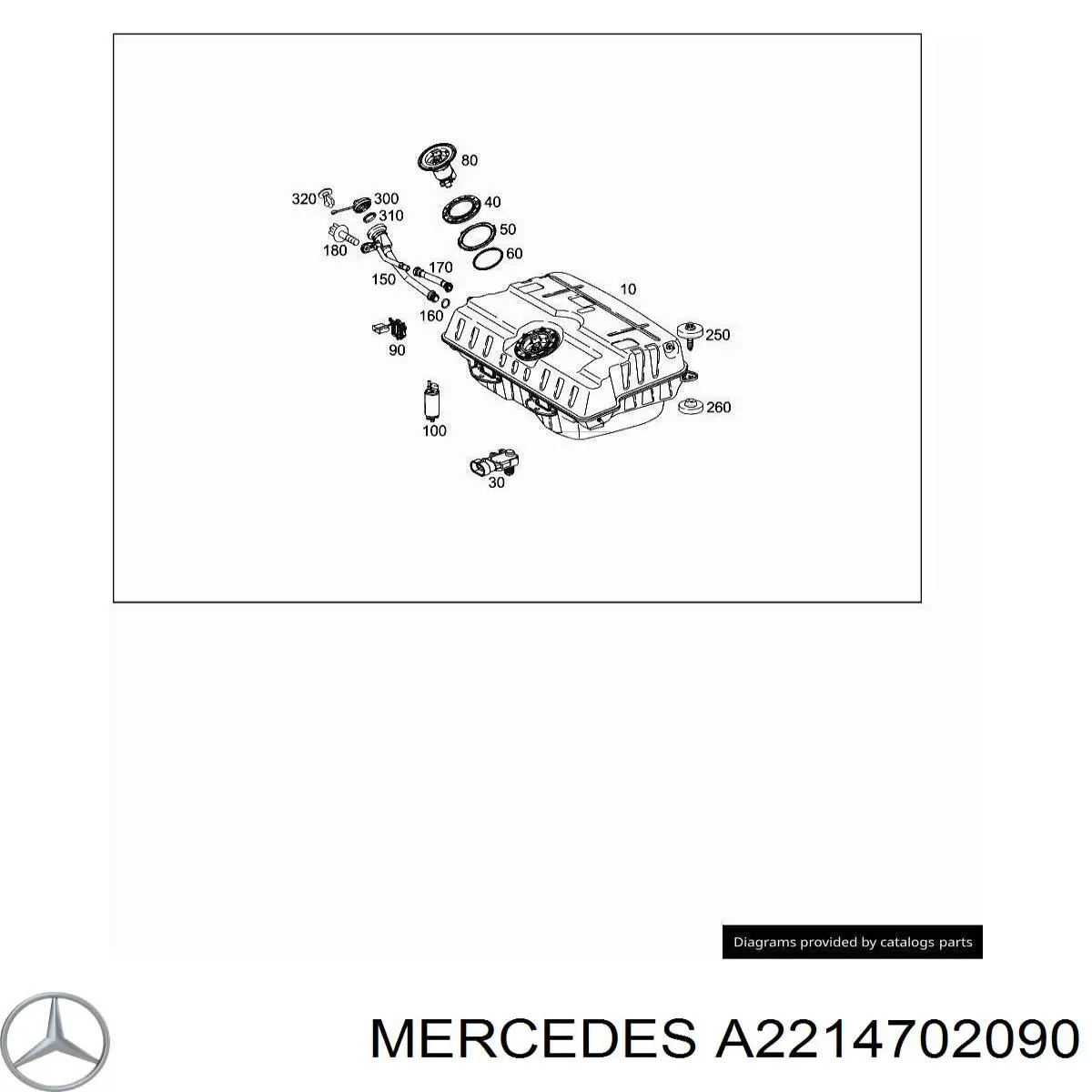 2214701590 Mercedes filtro de combustível