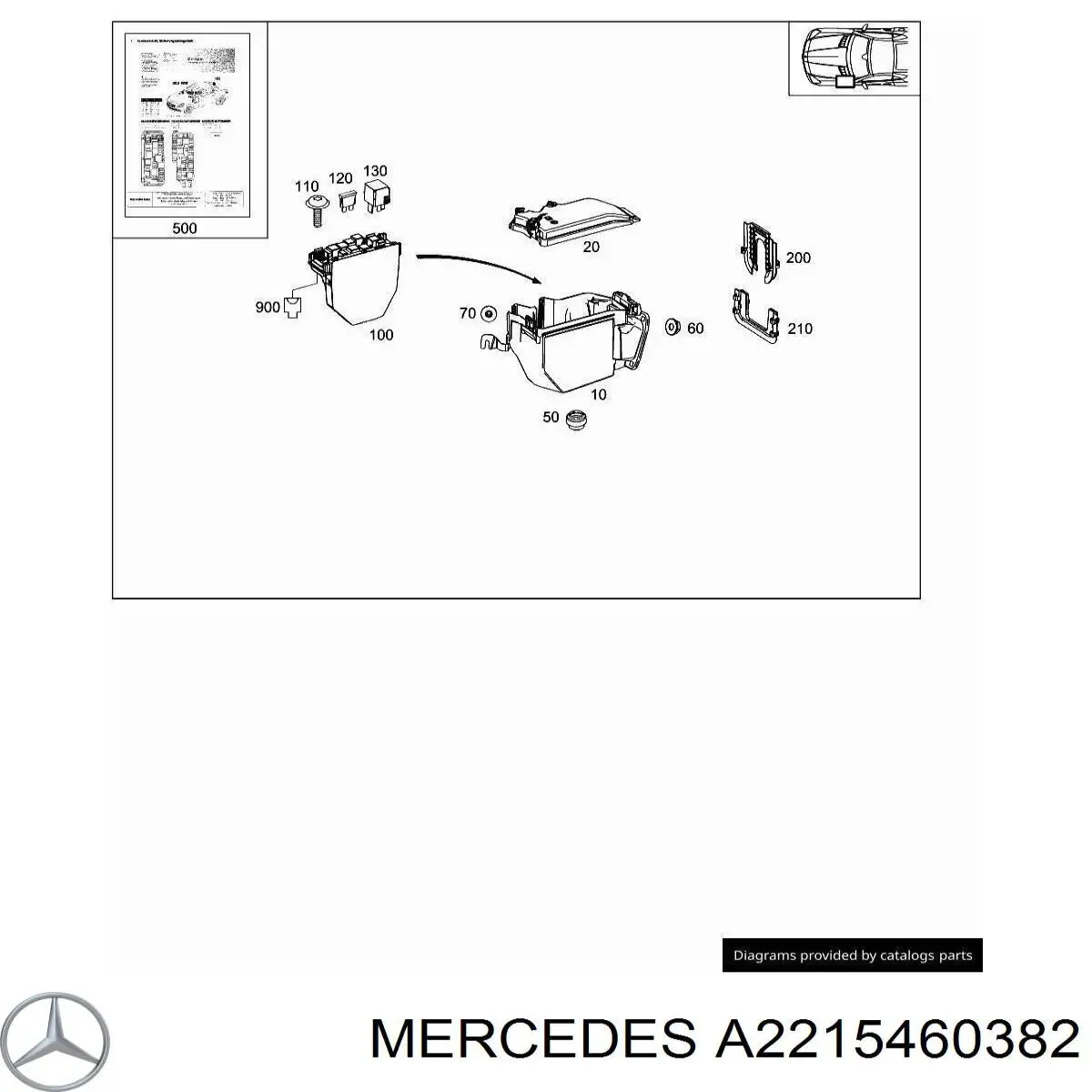  Mercedes A2215460382 цена, от 2.53 USD