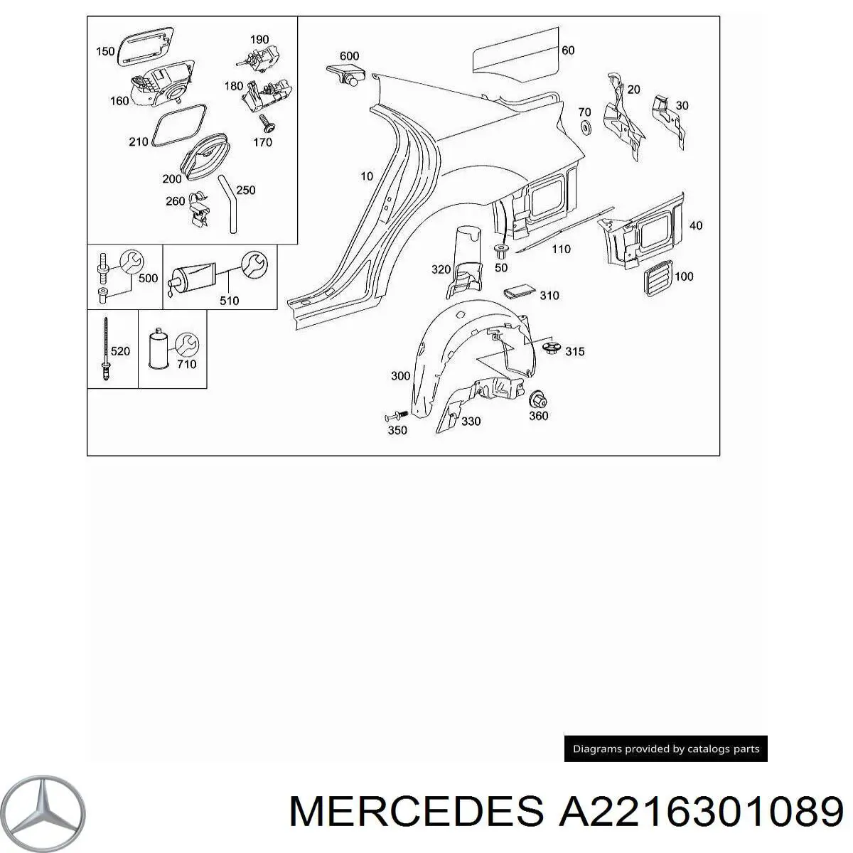 A2216301089 Mercedes 