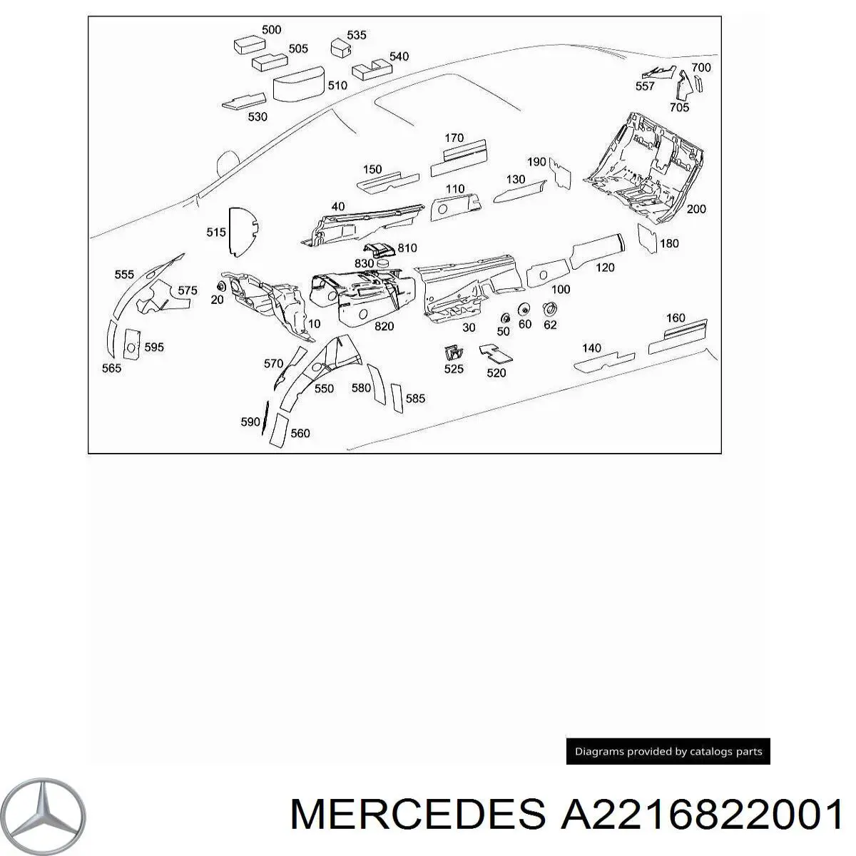 A2216822001 Mercedes 