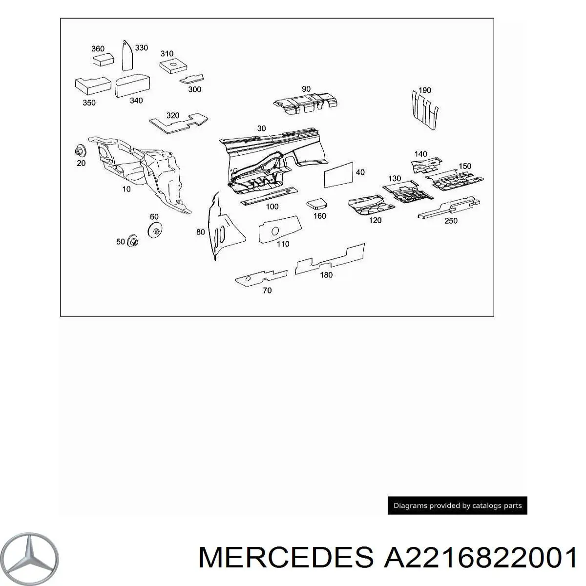  Mercedes A2216822001 цена, от 17.74 USD