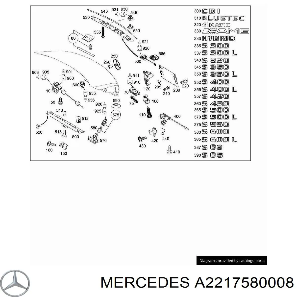  Mercedes A2217580008 цена, от 12.67 USD