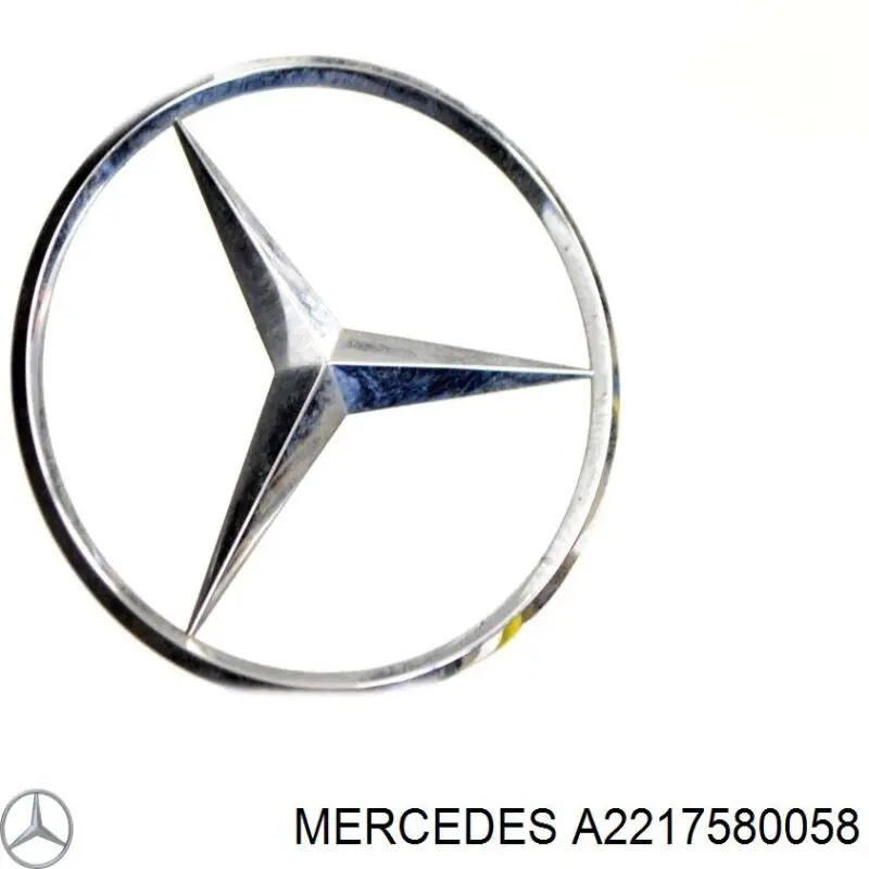 A2217580058 Mercedes emblema de tampa de porta-malas (emblema de firma)