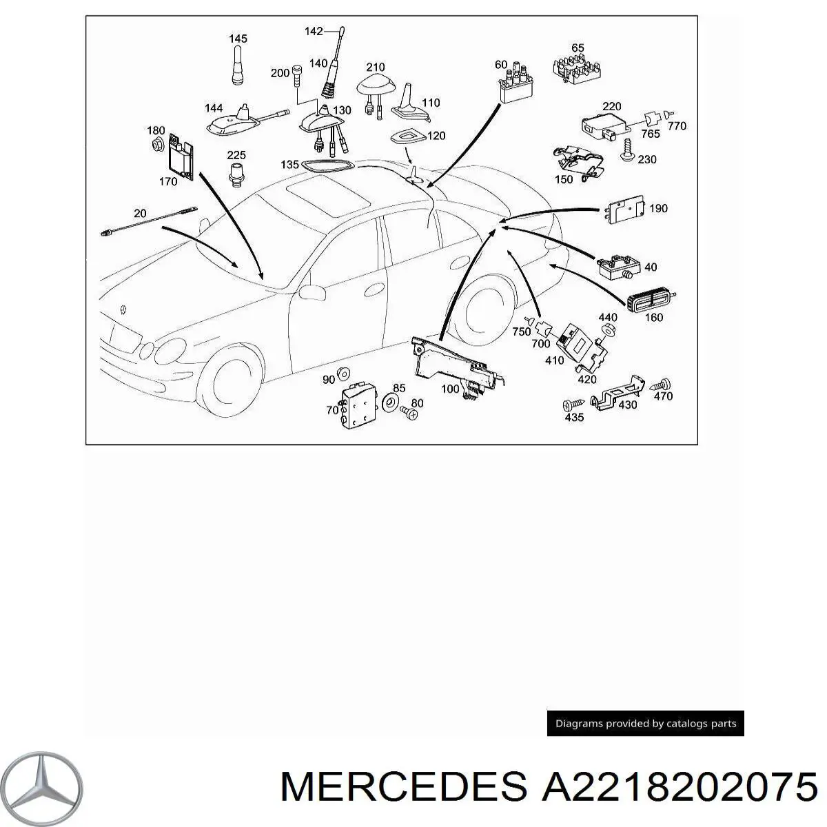 Антенна A2218202075 Mercedes